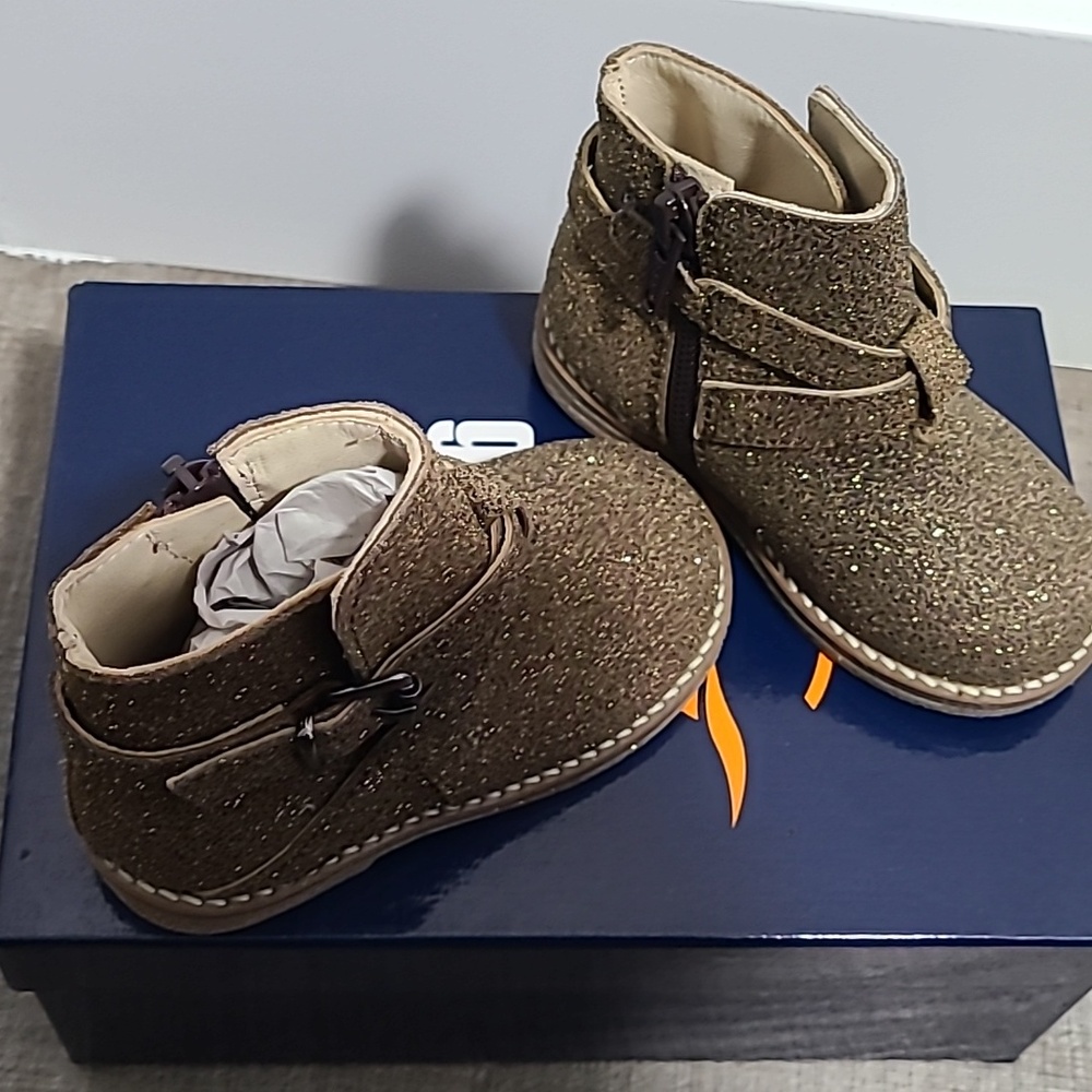 Gallucci Girls Gold Glitter Boots size 20
